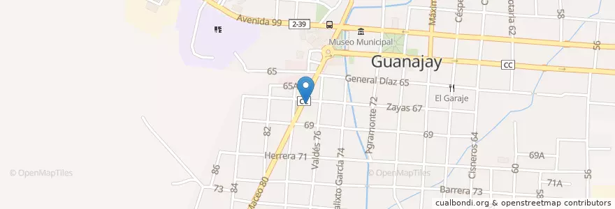 Mapa de ubicacion de Cupet del Medio en Cuba, Artemisa, Guanajay, Ciudad De Guanajay.