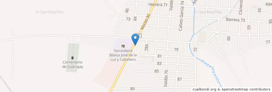 Mapa de ubicacion de Cupet de los Bomberos en 쿠바, Artemisa, Guanajay, Ciudad De Guanajay.