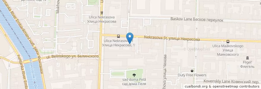 Mapa de ubicacion de Левин en Russia, Northwestern Federal District, Leningrad Oblast, Saint Petersburg, Центральный Район, Литейный Округ.