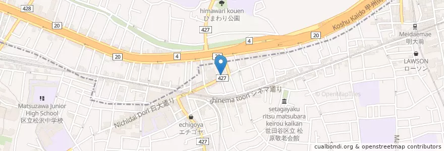 Mapa de ubicacion de サガミ薬品 en ژاپن, 東京都.