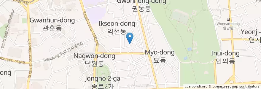 Mapa de ubicacion de Goose Island Pub en Corée Du Sud, Séoul, 종로구, 종로1·2·3·4가동.