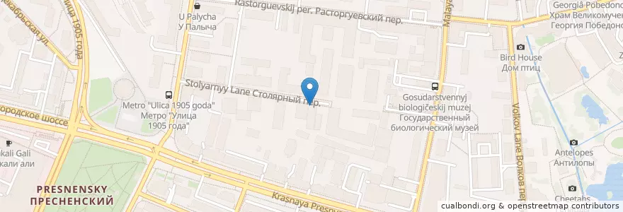 Mapa de ubicacion de Кофе на Рассвете en Rusland, Centraal Federaal District, Moskou, Центральный Административный Округ, Пресненский Район.