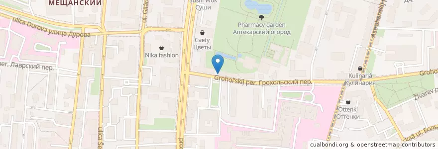 Mapa de ubicacion de Доктор Лазер en 러시아, Центральный Федеральный Округ, Москва, Центральный Административный Округ, Мещанский Район.