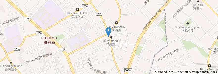 Mapa de ubicacion de 中華鹽酥雞 en Taiwan, 新北市, 蘆洲區.