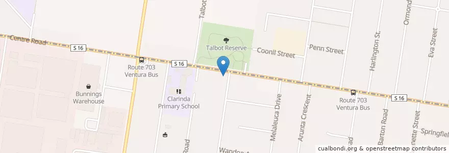 Mapa de ubicacion de Clarinda Medical Centre en Australie, Victoria.