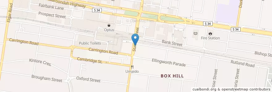 Mapa de ubicacion de Emma’s Yong Tofu en Австралия, Виктория, City Of Whitehorse.