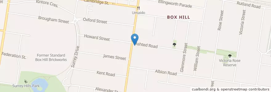 Mapa de ubicacion de New Apostolic Church Australia en Australia, Victoria, City Of Whitehorse.