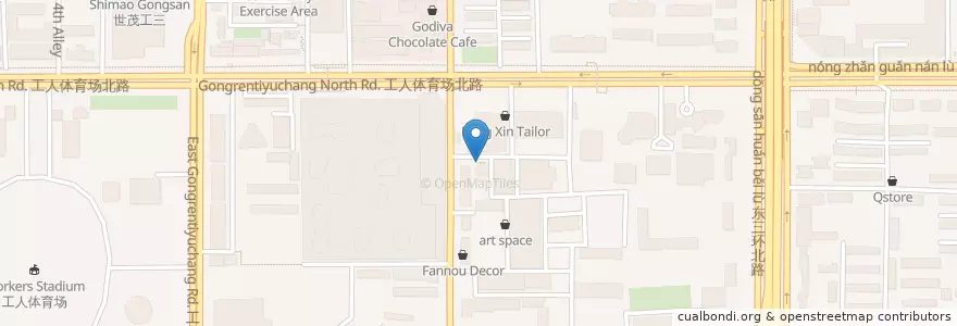 Mapa de ubicacion de The Bookworm en China, Peking, Hebei, 朝阳区 / Chaoyang.