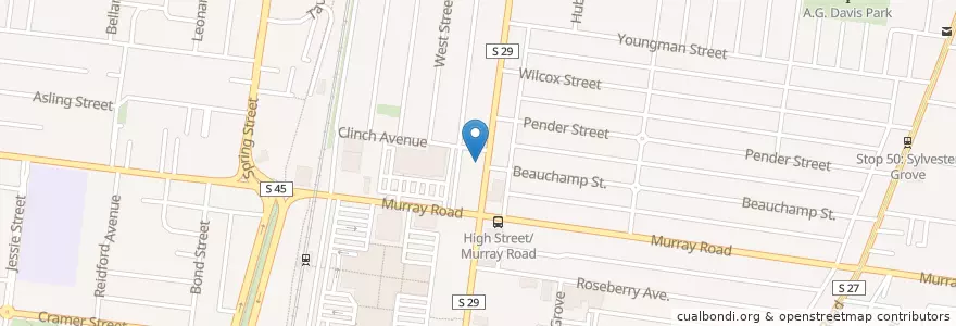 Mapa de ubicacion de 4PX Grid en Australia, Victoria, City Of Darebin.