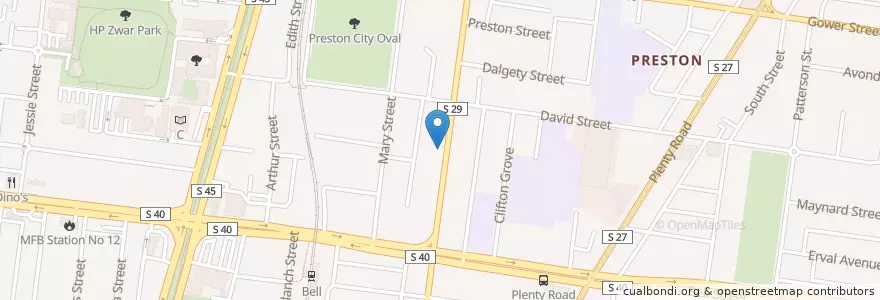 Mapa de ubicacion de HA Espresso en Austrália, Victoria, City Of Darebin.