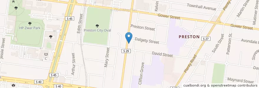 Mapa de ubicacion de General Dental Clinic en استرالیا, Victoria, City Of Darebin.