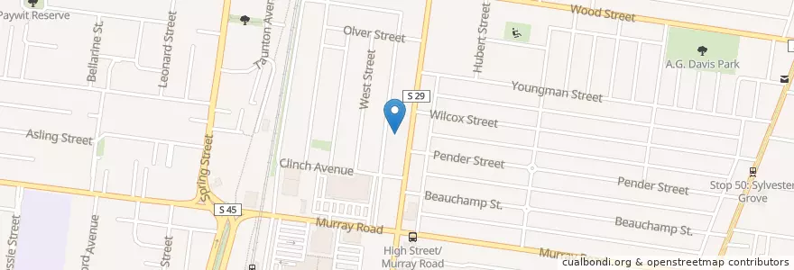 Mapa de ubicacion de Agapi Care Inc en Avustralya, Victoria, City Of Darebin.