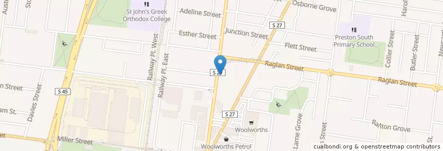 Mapa de ubicacion de Kool Kidz en Avustralya, Victoria, City Of Darebin.