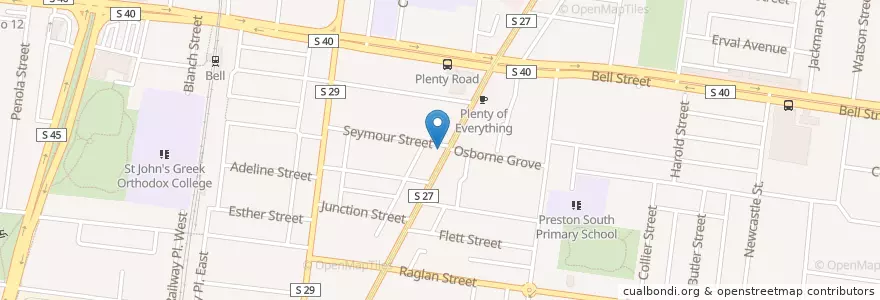 Mapa de ubicacion de Remy’s Place en أستراليا, ولاية فيكتوريا, City Of Darebin.