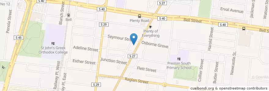 Mapa de ubicacion de Ramen Bun & Sake en أستراليا, ولاية فيكتوريا, City Of Darebin.