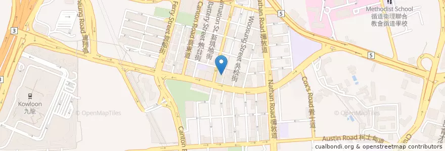 Mapa de ubicacion de Mammi Pancake en 中国, 广东省, 香港 Hong Kong, 九龍 Kowloon, 新界 New Territories, 油尖旺區 Yau Tsim Mong District.