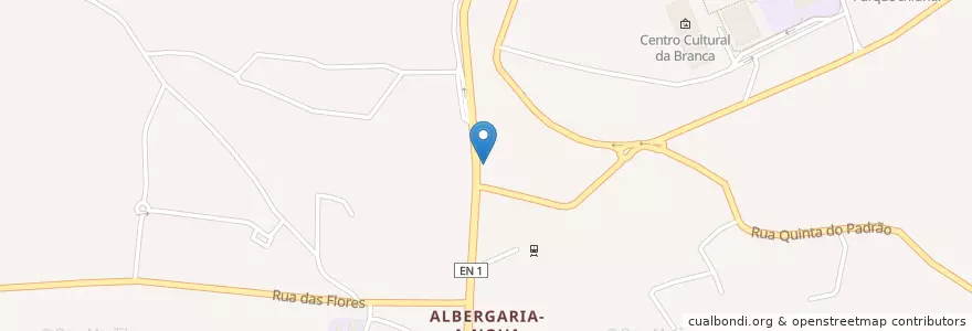 Mapa de ubicacion de Branca en Portugal, Aveiro, Centro, Baixo Vouga, Albergaria-A-Velha, Branca.