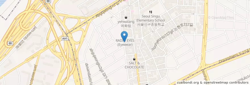 Mapa de ubicacion de 이코복스커피 en Corea Del Sud, Seul, 강남구, 신사동.