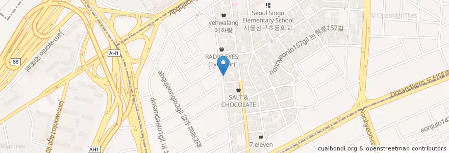 Mapa de ubicacion de 디옐로이 en کره جنوبی, سئول, 강남구, 신사동.