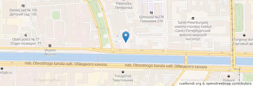 Mapa de ubicacion de Пропан 24 en Rusia, Северо-Западный Федеральный Округ, Óblast De Leningrado, San Petersburgo, Адмиралтейский Район.