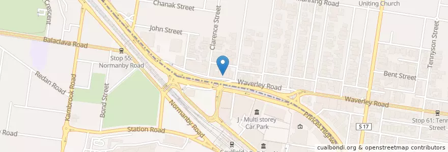 Mapa de ubicacion de DS Internet Cafe en Australien, Victoria, City Of Stonnington, City Of Glen Eira.