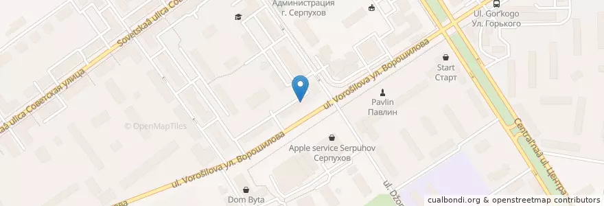 Mapa de ubicacion de Поликлиника en Rusia, Центральный Федеральный Округ, Московская Область, Городской Округ Серпухов.