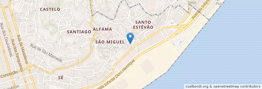 Mapa de ubicacion de Giallo en Португалия, Лиссабон, Grande Lisboa, Лиссабон, Santa Maria Maior.