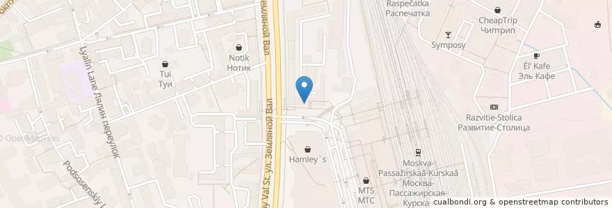 Mapa de ubicacion de Горздрав en روسیه, Центральный Федеральный Округ, Москва, Центральный Административный Округ, Басманный Район.
