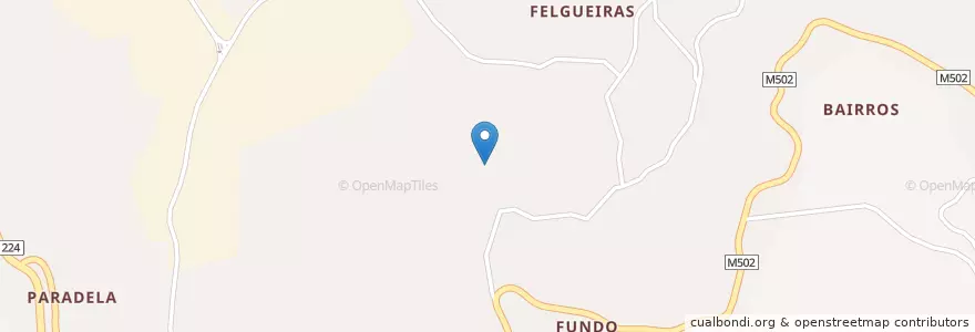 Mapa de ubicacion de Sobrado e Bairros en 葡萄牙, Aveiro, 北部大區, Tâmega E Sousa, Castelo De Paiva, Sobrado E Bairros.