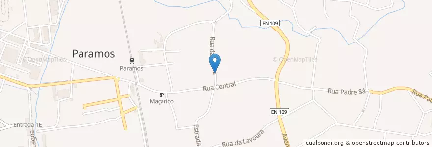 Mapa de ubicacion de Paramos en پرتغال, Aveiro, Norte, Área Metropolitana Do Porto, Espinho, Paramos.