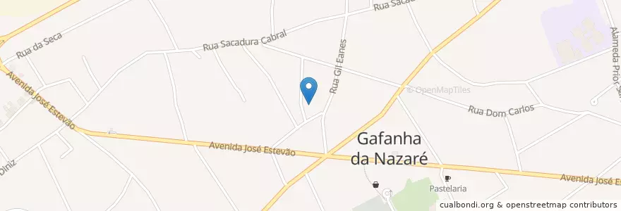 Mapa de ubicacion de Gafanha da Nazaré en 葡萄牙, Aveiro, Centro, Baixo Vouga, Ílhavo, Gafanha Da Nazaré.
