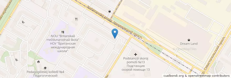 Mapa de ubicacion de АСНА en Rusland, Centraal Federaal District, Moskou, Юго-Западный Административный Округ, Район Черёмушки.