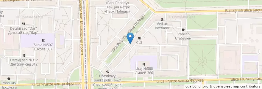 Mapa de ubicacion de FreeДым en Russia, Northwestern Federal District, Leningrad Oblast, Saint Petersburg, Московский Район.