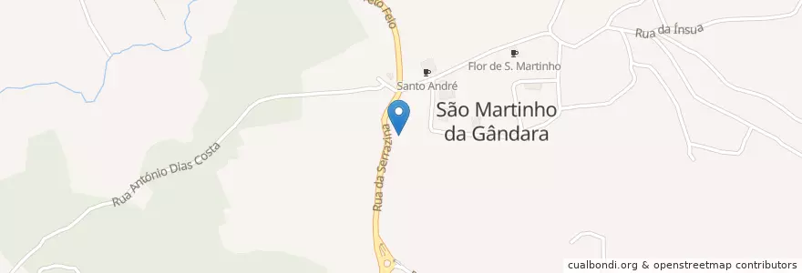 Mapa de ubicacion de São Martinho da Gândara en ポルトガル, Aveiro, ノルテ, Área Metropolitana Do Porto, Oliveira De Azeméis, São Martinho Da Gândara.