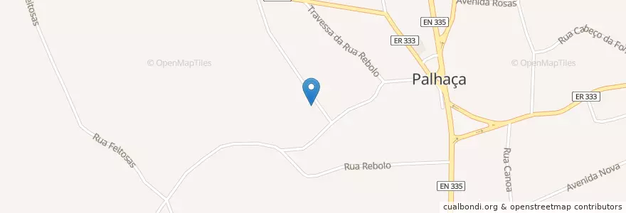 Mapa de ubicacion de Palhaça en Portogallo, Aveiro, Centro, Baixo Vouga, Oliveira Do Bairro, Palhaça.