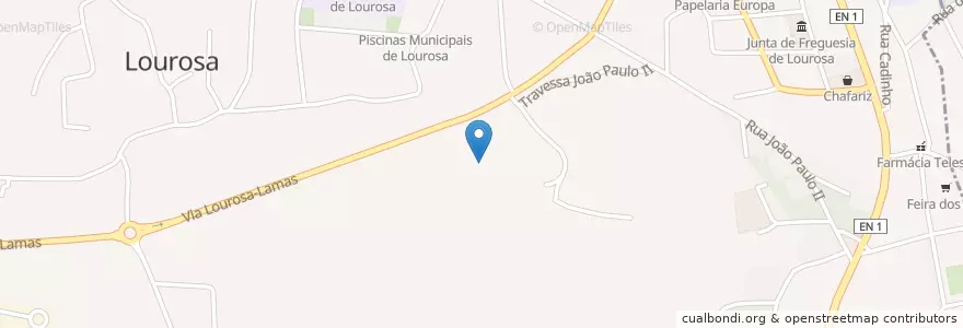 Mapa de ubicacion de Lourosa en 포르투갈, Aveiro, 노르트 지방, Área Metropolitana Do Porto, Santa Maria Da Feira, Lourosa.