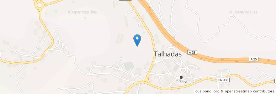 Mapa de ubicacion de Talhadas en Portugal, Aveiro, Centro, Baixo Vouga, Sever Do Vouga, Talhadas.