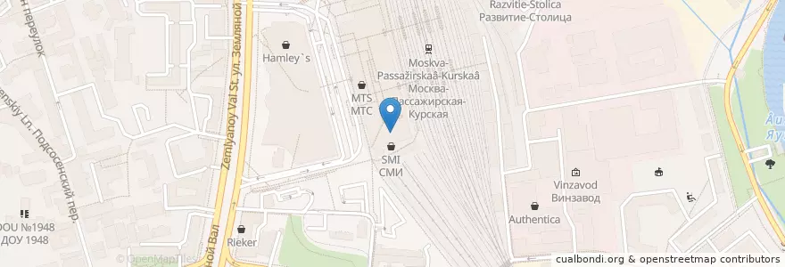 Mapa de ubicacion de Ракета en Rusland, Centraal Federaal District, Moskou, Центральный Административный Округ, Басманный Район.