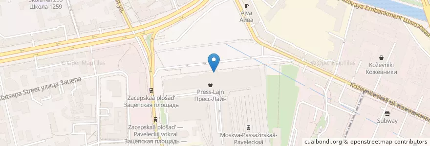 Mapa de ubicacion de Ракета en Rusia, Distrito Federal Central, Москва, Distrito Administrativo Central, Район Замоскворечье.