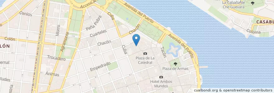 Mapa de ubicacion de El Patio Amarillo en 古巴, La Habana, La Habana Vieja.