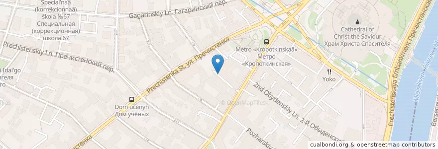 Mapa de ubicacion de Тао en Rússia, Distrito Federal Central, Москва, Центральный Административный Округ, Район Хамовники.