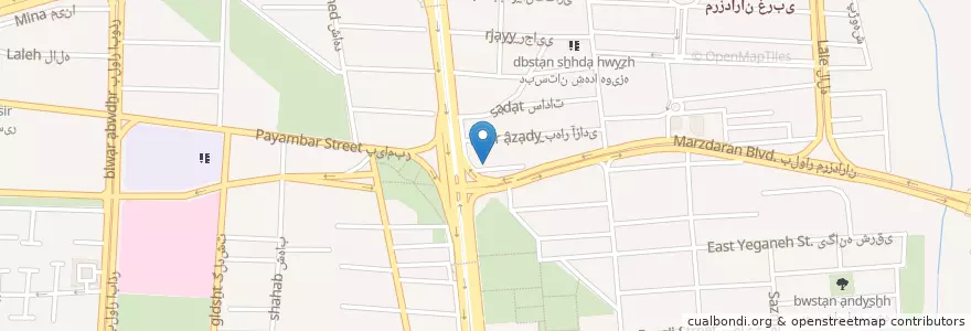 Mapa de ubicacion de درمان دردهای عضلانی و مفصلی en İran, Tahran Eyaleti, شهرستان تهران, Tahran, بخش مرکزی شهرستان تهران.