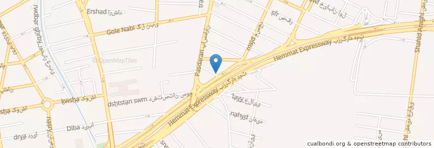 Mapa de ubicacion de بیمارستان دامپزشکی ایرانیان en Irán, Teherán, شهرستان تهران, Teherán, بخش مرکزی شهرستان تهران.