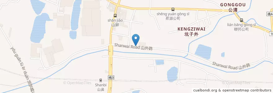 Mapa de ubicacion de 桃園市立圖書館山腳分館 en تایوان, 桃園市, 蘆竹區.
