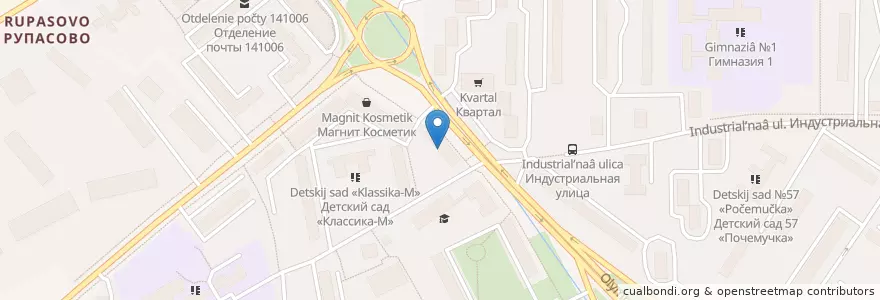 Mapa de ubicacion de тайм-логово Хомяк en روسيا, Центральный Федеральный Округ, محافظة موسكو, Городской Округ Мытищи.