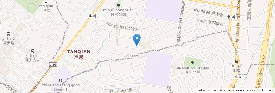 Mapa de ubicacion de 肉多多 en 타이완, 신베이 시, 중허 구, 융허 구.
