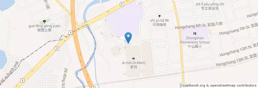 Mapa de ubicacion de 大戸屋 en Taiwan, 桃園市, 桃園區.