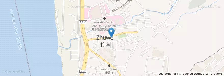 Mapa de ubicacion de 金美滿 en Taiwan, 新北市, 淡水區.