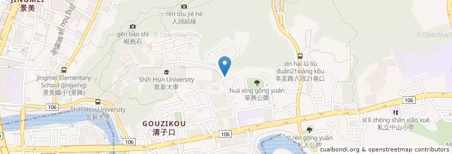 Mapa de ubicacion de 麻辣燙 en Taïwan, Nouveau Taipei, Taipei, District De Wenshan.