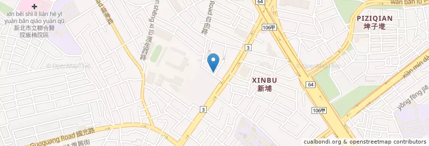Mapa de ubicacion de 海南雞飯 en تايوان, تايبيه الجديدة, 板橋區.